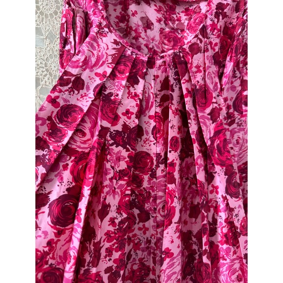 Vintage 1950's‎ Floral Print Dress Sz S - Picture 5 of 10